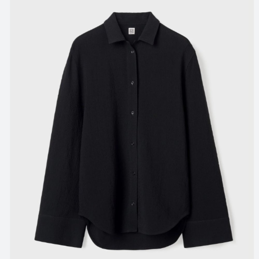 Toteme Wide Sleeve Crepe Blouse